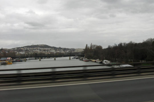 View of Seine entering Paris
