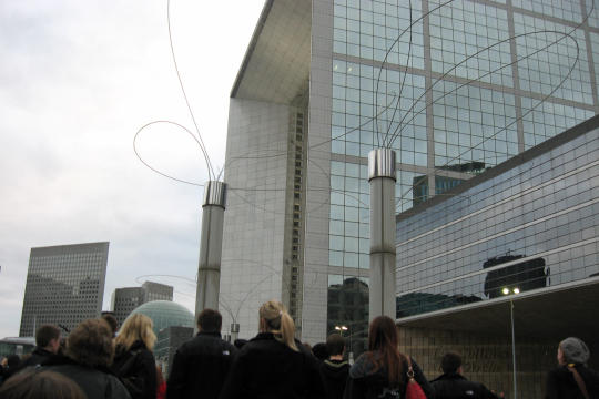 Walking to La Defense in Paris