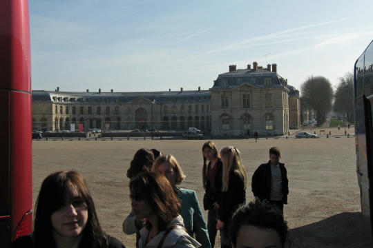 Arriving in Versaille