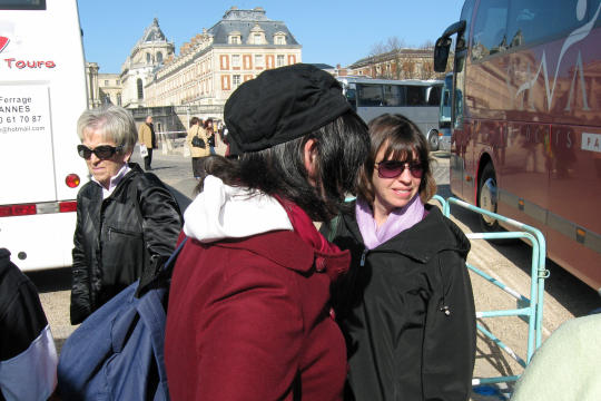 Arriving in Versaille