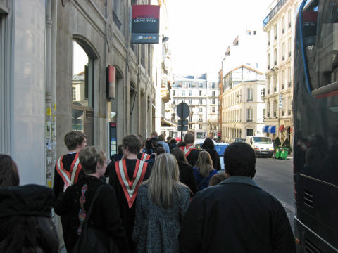 Walking to Notre-Dame in Paris
