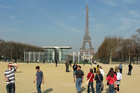 At Eiffel Tower in Paris