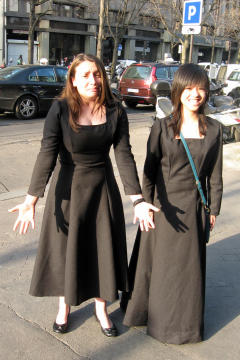 Switched dresses in Paris
