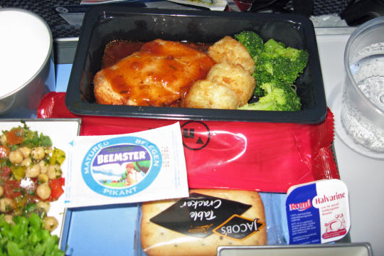 Dinner on Amsterdam to Minneapolis flight